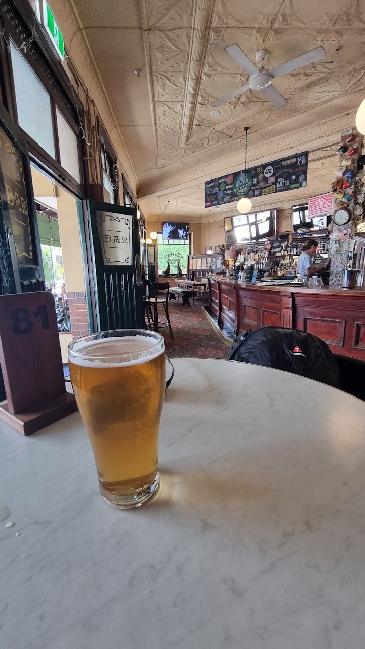 Beer on a rooftop table at The Australian Heritage Hotel